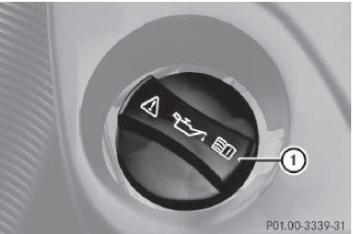 Bouchon du réservoir d'huile moteur (exemple)