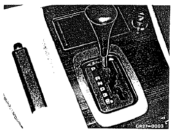 Avec le levier de sélection, il est possible d'adapter le changement