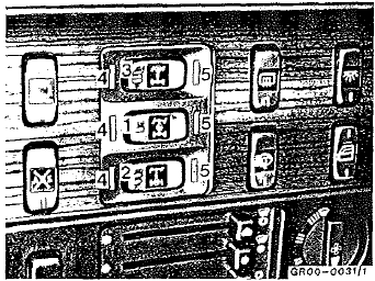 Commutateurs à touche - commandes de blocage